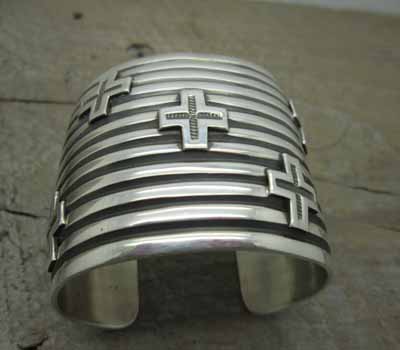 American Indian Andy Cadman Cuff Bracelet Cross